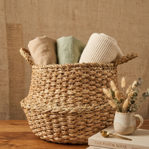 CESTA SEAGRASS YUTE 35X35X20 NATURAL