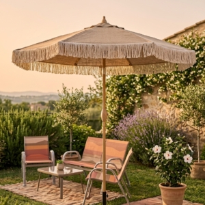PARASOL ACERO ALGODON 246X246X240 INCLINABLE