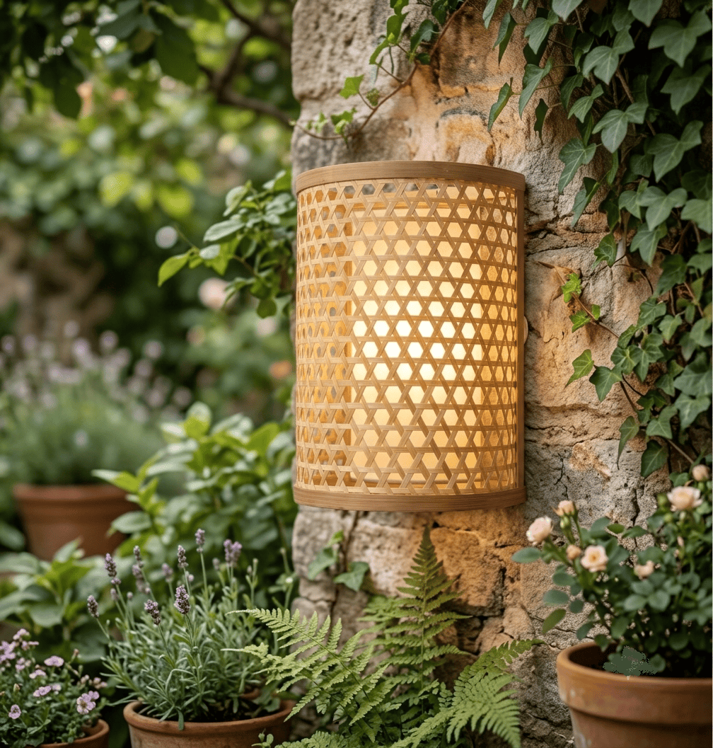 Pantalla de Bambú Natural Estilo Boho – Diseño Artesanal