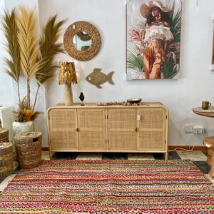 Alfombra Multicolor Artesanal - Hecho en India (2.40m x 1.60m)