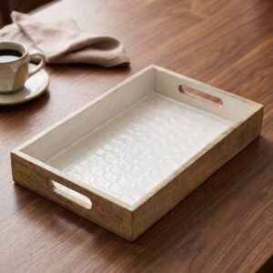 BANDEJA DE MADERA DE MANGO 33X22X5 CM.