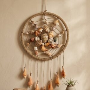 Atrapasueños de Conchas Marinas y Yute (32 cm Diámetro)