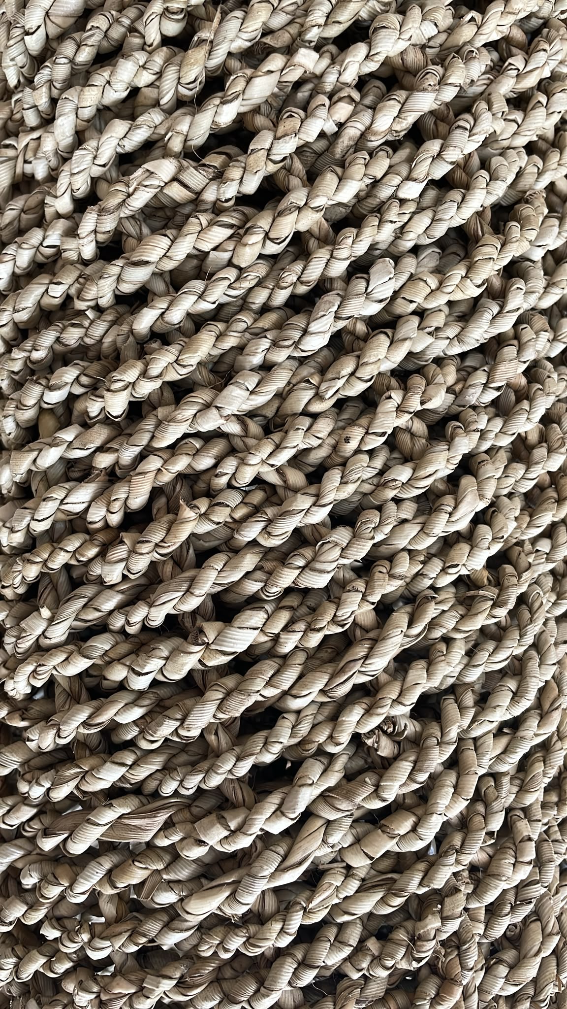 Alfombra Redonda de Fibra Natural Trenzada (120 cm) - Imagen 2