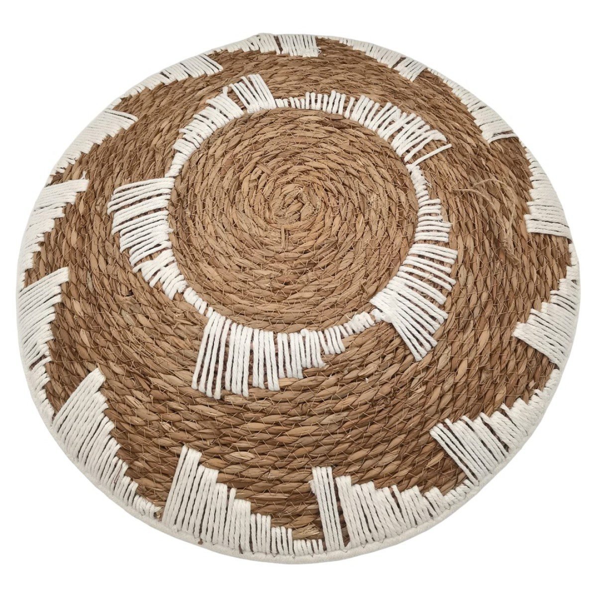 Plato Decorativo de Pared en Fibra Natural y Algodón - Imagen 3