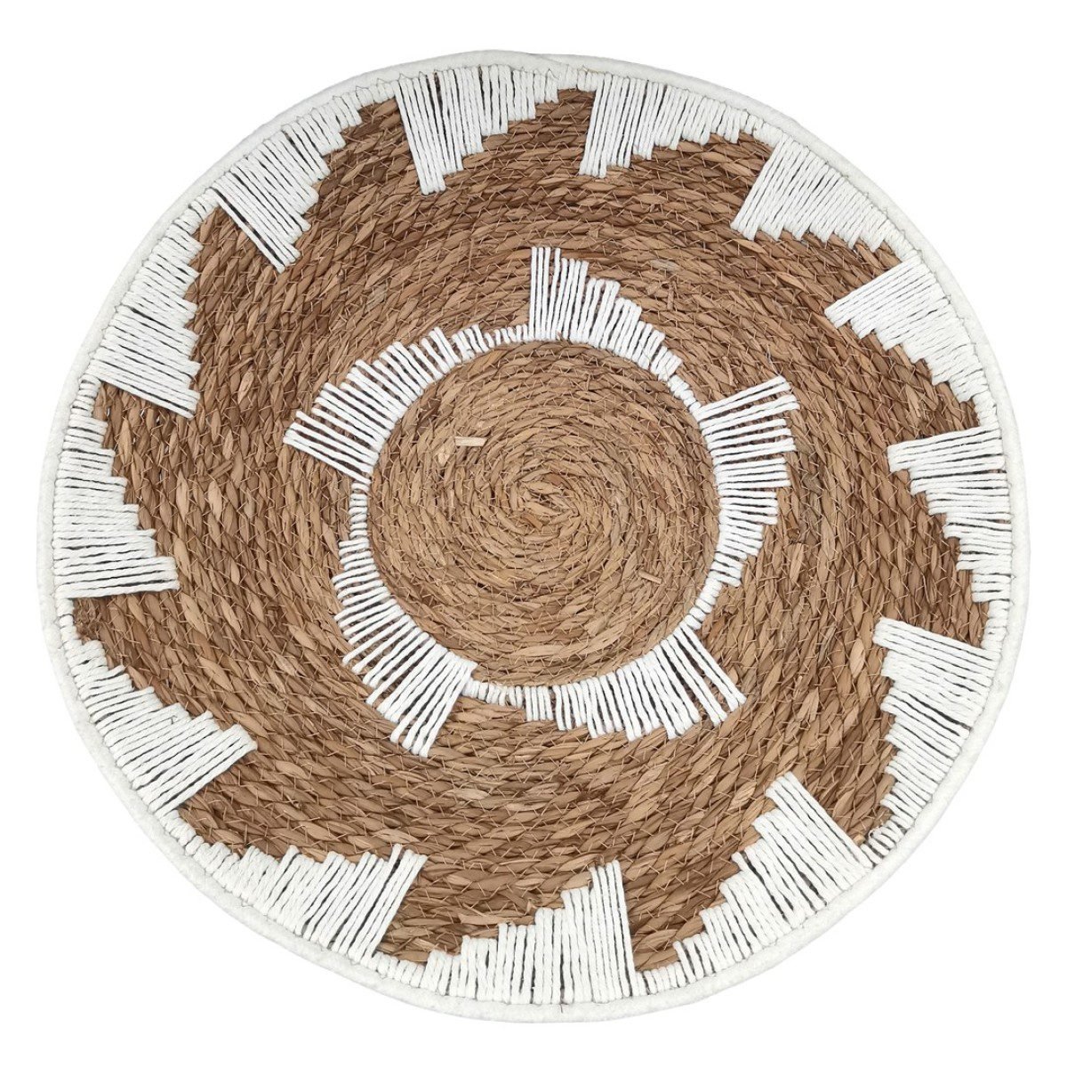 Plato Decorativo de Pared en Fibra Natural y Algodón - Imagen 2