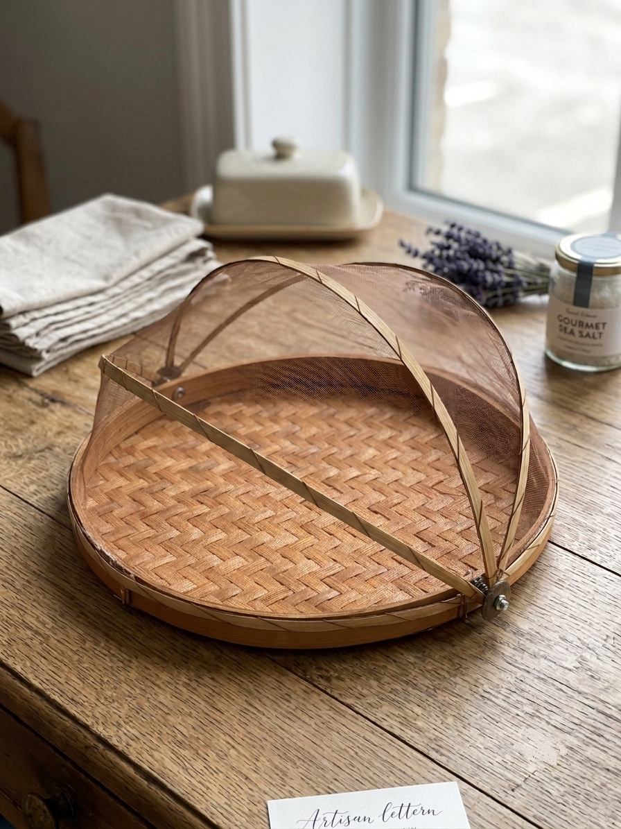 Panera de Bambú con Mosquitera Antimoscas