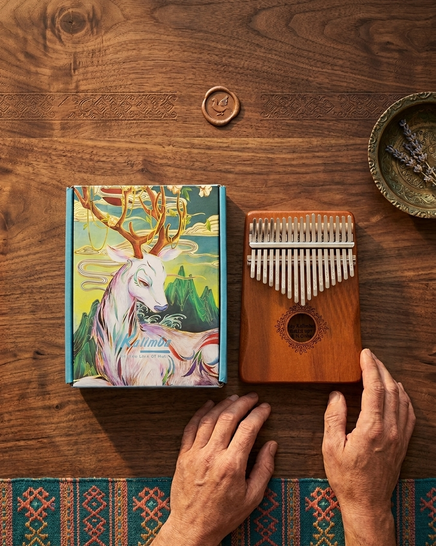 Kalimba de Madera de 17 Teclas con Caja de Regalo
