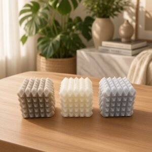 Pack de 3 velas de parafina geométricas